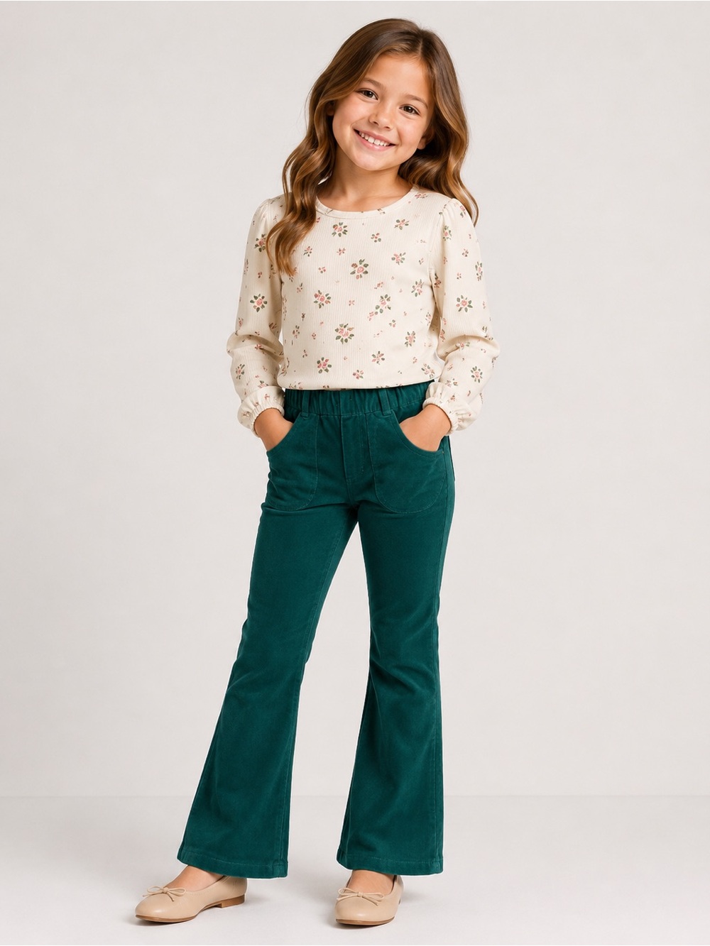 Tucker + Tate • NWT Teal Green Corduroy Flare Pants